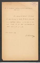 k.k. naturhistorisches Hofmuseum, Intendanzakten 1885-1896 (Hauer), Aktenzahl Z.419/1889, Seite 1